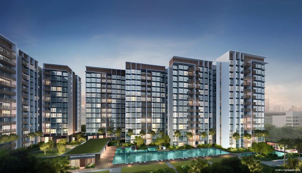 Architectural render of the Pasir Ris Executive Condominium development